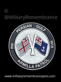 Armilla Patrol Royal Navy Royal Fleet Auxiliary Colours Lapel Pin