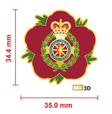 East Midlands Ambulance Service EMAS Remembrance Flower Lapel Pin