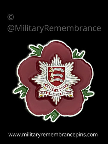 Essex County Fire & Rescue Service Remembrance Flower Lapel Pin