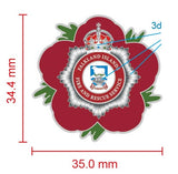 Falkland Islands Fire & Rescue Service Remembrance Flower Lapel Pin