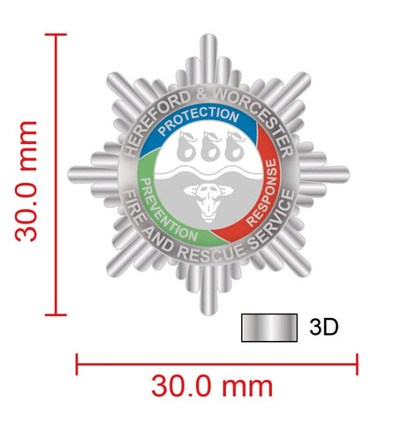 Hereford & Worcester Fire & Rescue Service Crest Lapel Pin