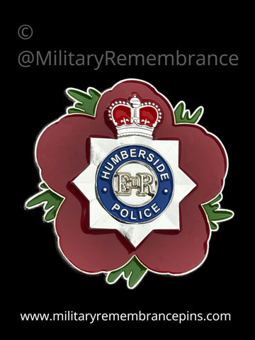 Humberside Police Remembrance Flower Lapel Pin