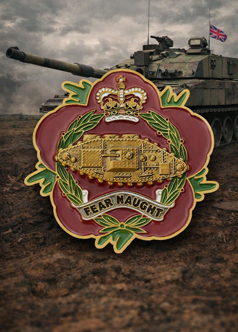 Royal Tank Regiment RTR Remembrance Flower Lapel Pin