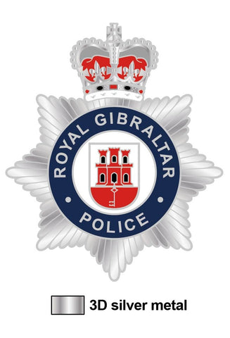 Royal Gibraltar Police Service QC Force Crest Lapel Pin