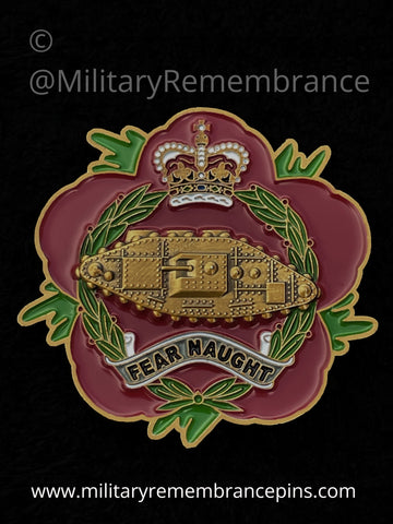 Royal Tank Regiment RTR Remembrance Flower Lapel Pin