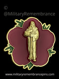 SAS Pilgrim Remembrance Flower Lapel Pin