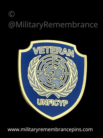 United Nations UN UNFICYP Colours Lapel Pin