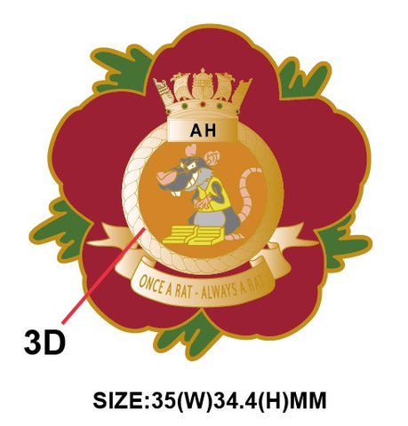 Chockheads Aircraft Handlers Remembrance Flower Lapel Pin