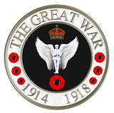 The Great War 1914-1918 Angel Soldier Round Lapel Pin