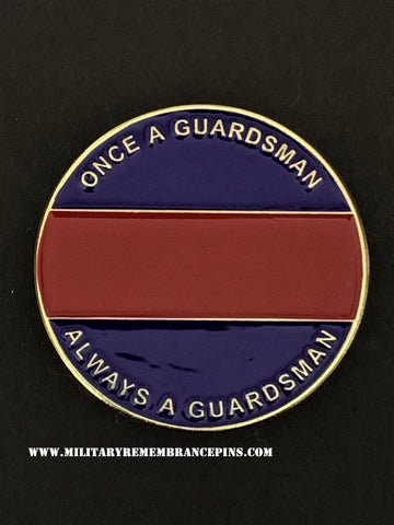 Guards Colours Once A Guardsman Always A Guardsman Lapel Pin