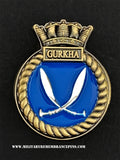 HMS Gurkha Royal Navy Ships Crest Lapel Pin