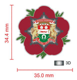 Leicestershire Fire & Rescue Service Remembrance Flower Lapel Pin