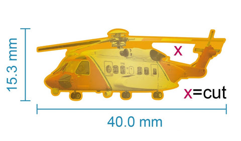 Sikorsky S92 Search & Rescue Helicopter Lapel Pin